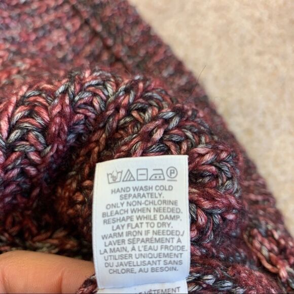 Victoria’s Secret maroon burgundy gray high neck turtleneck sweater size small - Picture 8 of 12